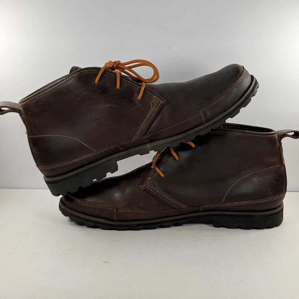 Timberland Earthkeepers Brown Leather Chukka Boots Mens 12M 84587 Lug Sole